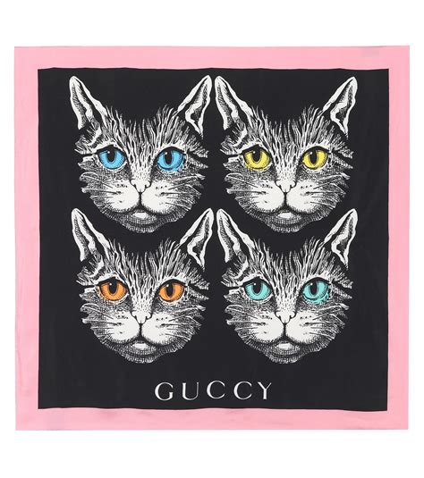 gucci mystic cat scarf|Accessories .